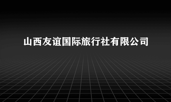 山西友谊国际旅行社有限公司