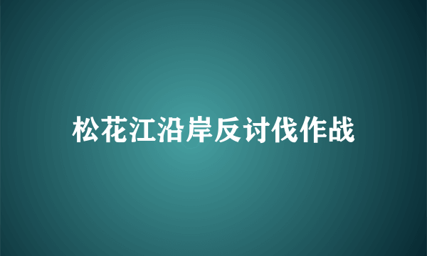 松花江沿岸反讨伐作战