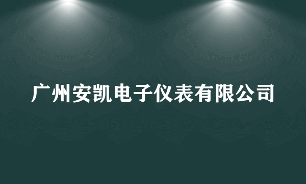 广州安凯电子仪表有限公司