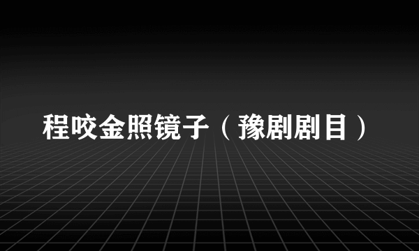 程咬金照镜子（豫剧剧目）