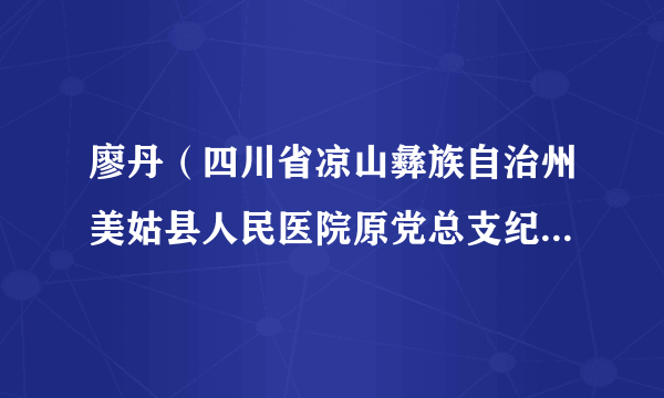 廖丹（四川省凉山彝族自治州美姑县人民医院原党总支纪检委员、住院部党支部书记、外二科主任）