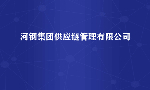 河钢集团供应链管理有限公司