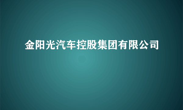 金阳光汽车控股集团有限公司