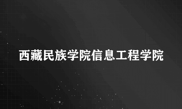 西藏民族学院信息工程学院