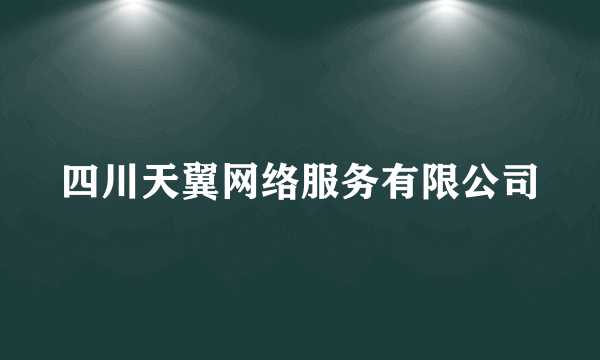 四川天翼网络服务有限公司