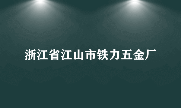 浙江省江山市铁力五金厂