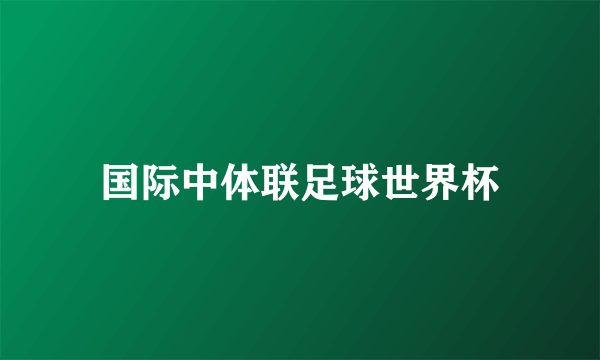 国际中体联足球世界杯