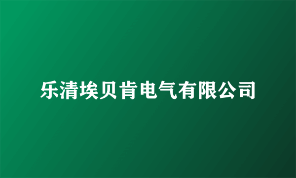 乐清埃贝肯电气有限公司