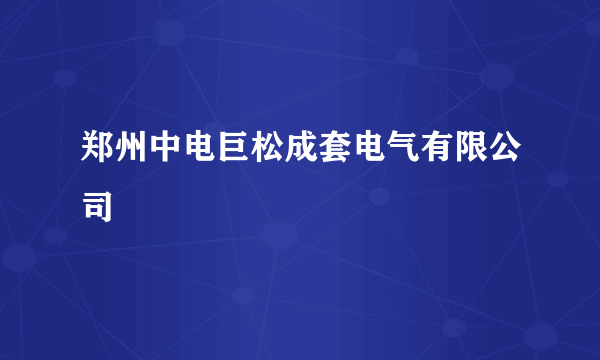 郑州中电巨松成套电气有限公司