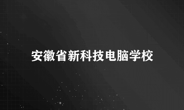 安徽省新科技电脑学校