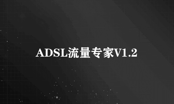 ADSL流量专家V1.2