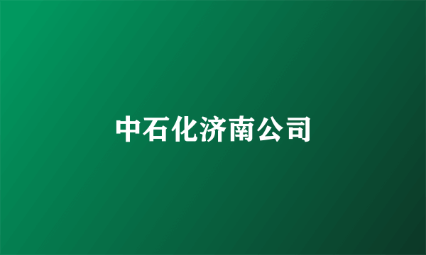 中石化济南公司