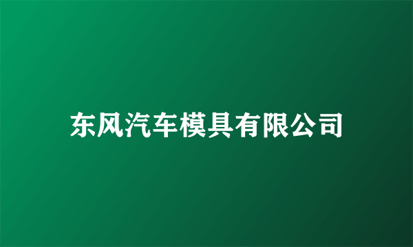 东风汽车模具有限公司