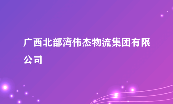 广西北部湾伟杰物流集团有限公司