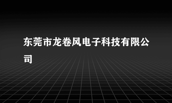 东莞市龙卷风电子科技有限公司