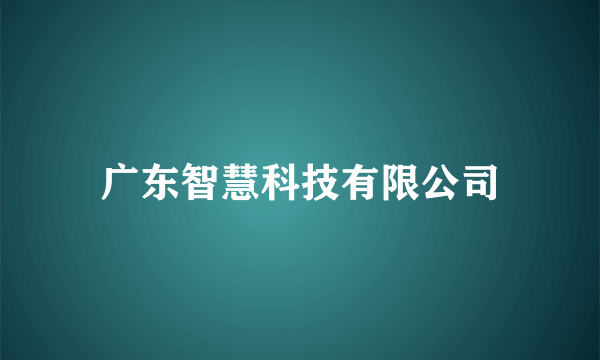 广东智慧科技有限公司