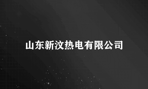 山东新汶热电有限公司