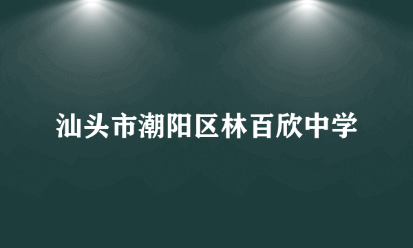 汕头市潮阳区林百欣中学