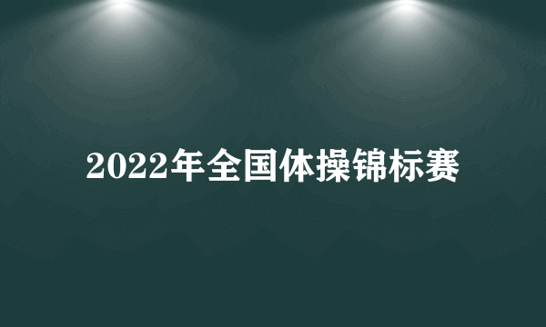 2022年全国体操锦标赛