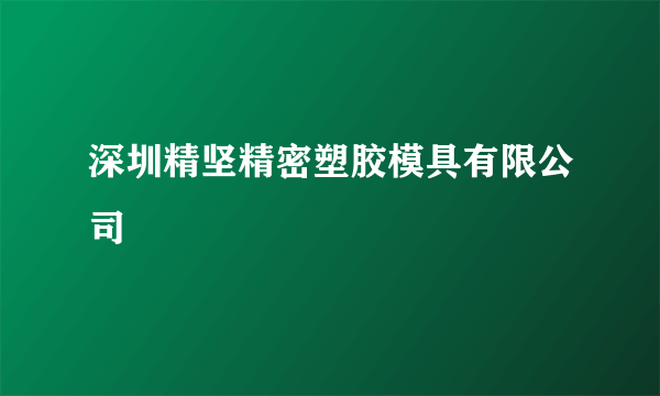 深圳精坚精密塑胶模具有限公司