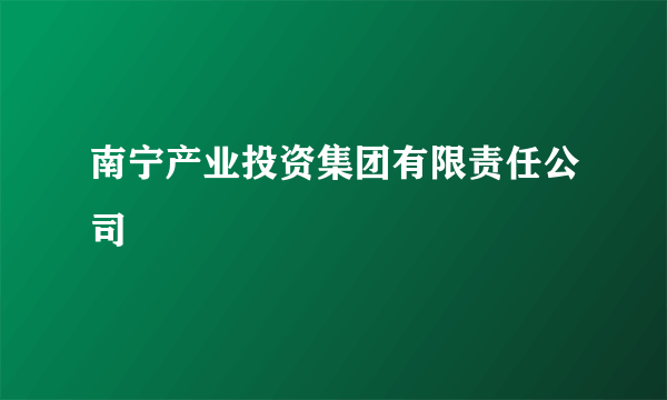 南宁产业投资集团有限责任公司