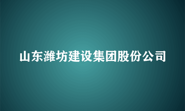 山东潍坊建设集团股份公司