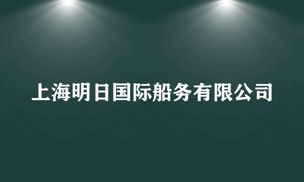 上海明日国际船务有限公司