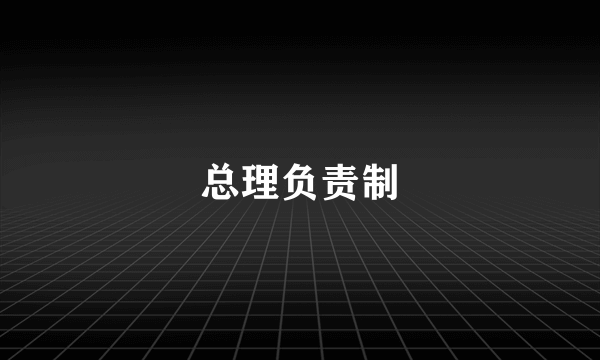 总理负责制