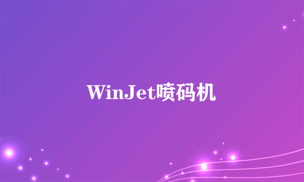 WinJet喷码机