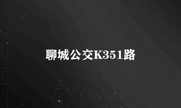 聊城公交K351路