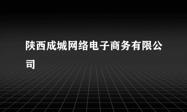 陕西成城网络电子商务有限公司