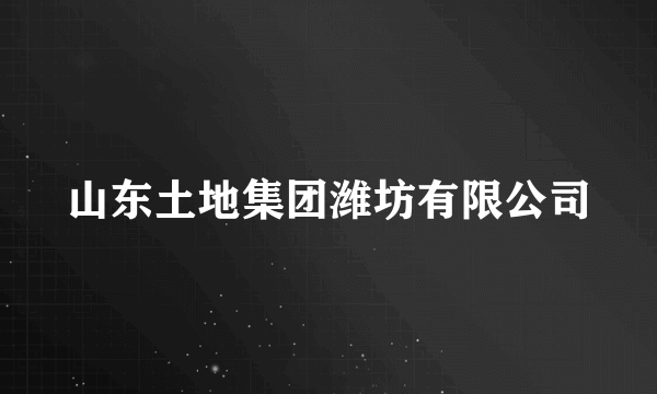 山东土地集团潍坊有限公司