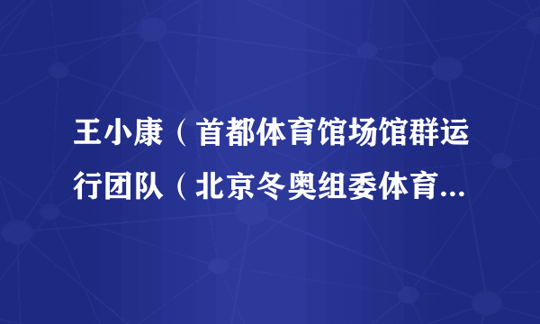 王小康（首都体育馆场馆群运行团队（北京冬奥组委体育部）花样滑冰竞赛助理（项目协调一处项目助理））