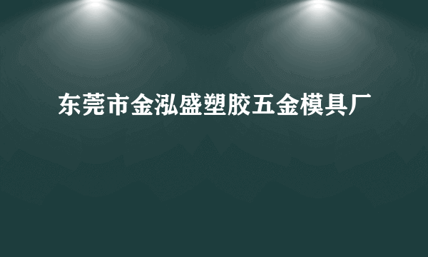 东莞市金泓盛塑胶五金模具厂