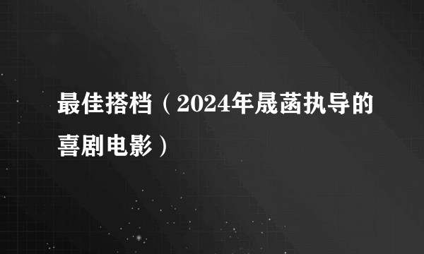 最佳搭档（2024年晟菡执导的喜剧电影）