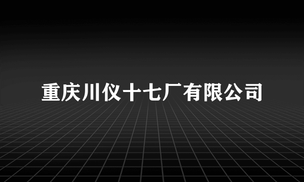 重庆川仪十七厂有限公司