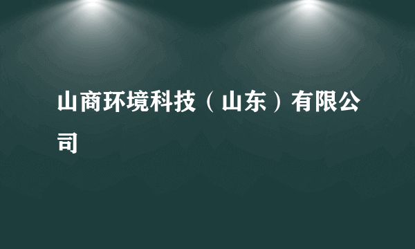 山商环境科技（山东）有限公司