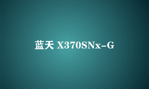 蓝天 X370SNx-G