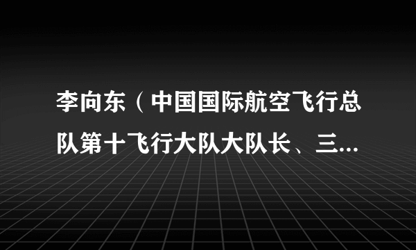 李向东（中国国际航空飞行总队第十飞行大队大队长、三级飞行员）