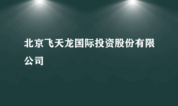 北京飞天龙国际投资股份有限公司