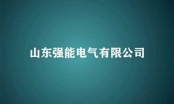 山东强能电气有限公司