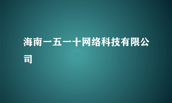 海南一五一十网络科技有限公司