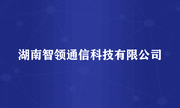 湖南智领通信科技有限公司