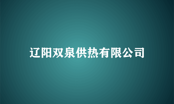 辽阳双泉供热有限公司