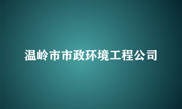 温岭市市政环境工程公司