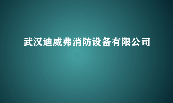 武汉迪威弗消防设备有限公司