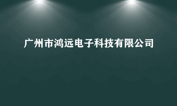 广州市鸿远电子科技有限公司