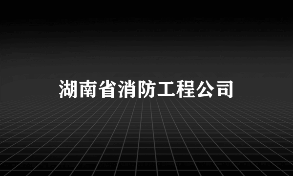 湖南省消防工程公司