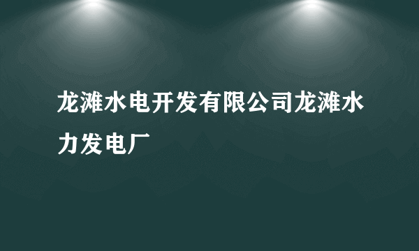 龙滩水电开发有限公司龙滩水力发电厂