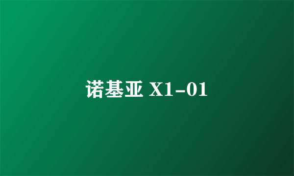 诺基亚 X1-01